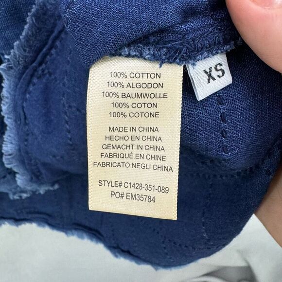 Anthropologie Cloth & Stone Frayed Chambray Tunic Dress XS - Picture 10 of 11